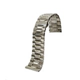 Cumpara ieftin Bratara Ceas Argintie Otel Inoxidabil 28mm 30mm, Catarama Fluture, Curea Metalica Premium WZ438