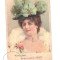 CP Portret de domnisoara, 1900, colt rupt