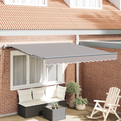 vidaXL Cortina Retractabilă Gri deschis 350 x 250 cm țesătură 3330381 foto