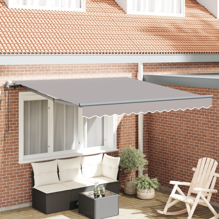 vidaXL Cortina Retractabilă Gri deschis 350 x 250 cm țesătură 3330381