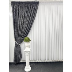 Draperie Baroc, negru