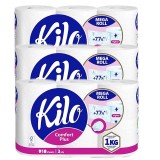 Set 18 role Hartie igienica Kilo Confort, 3 kg, 3 straturi, 2754 foi