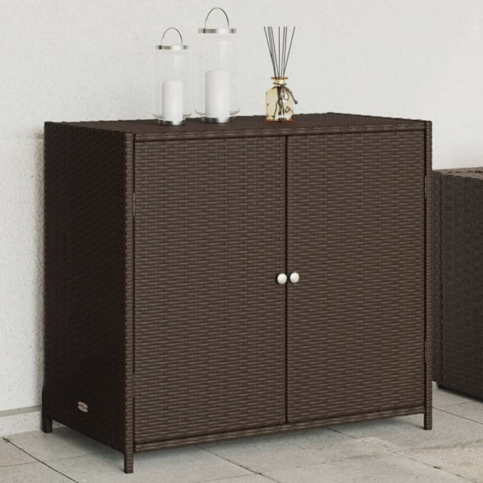 Gossi dulap depozitare de gradina, maro, 83x45x76 cm, poliratan