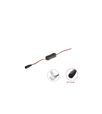 Intrerupator LED Stip 10mm, cu 2 pini, LED singura culoare 12V 24V-Culoare Negru foto