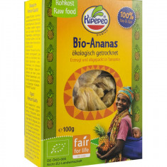 Ananas bio si fairtrade, bucati uscate, 100g Kipepeo