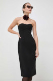 MAX&amp;Co. rochie x Anna Dello Russo culoarea negru, midi, mulata, Max&amp;Co.