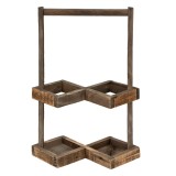 Cumpara ieftin Suport 2 sticle vin lemn maro 27x14x42 cm