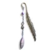 Semn de carte metalic cu accesorii inox si sidef &ndash; infinit &ndash; 084643