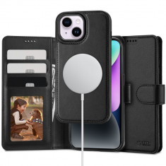Husa Tech-Protect Wallet Wallet MagSafe pentru Apple iPhone 15 Negru