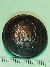 bnk dv Romania RSR - nasture metalic uniforma - diam 22 mm