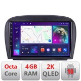 Navigatie Mercedes SL W230 2004-2011 C-W230 Android Octa Core Ecran 2K QLED GPS 4G 4+32GB 360 KIT-w230+EDT-E409-2K CarStore Technology