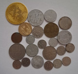 Lot monede romanesti plus moneda bitcoin