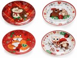 Cumpara ieftin Set 8 platouri portelan Winter Love 20.5 cm