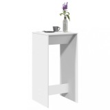 Masă bar, alb, 51x50x103,5 cm, lemn prelucrat