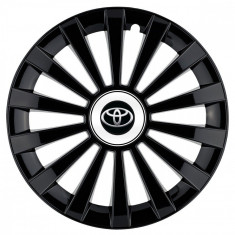 Set 4 capace roti Meridian negru pentru gama auto Toyota, R16