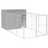 Cusca de caine &amp; tarc gri deschis 214x457x181cm otel galvanizat