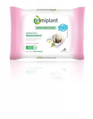 Servetele demachiante Skin Moisture (ten uscat &amp;amp; sensibil), 25buc, Elmiplant foto