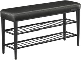 Cumpara ieftin Bancuta pantofar Vasagle, Negru, 30 x 100 x 50 cm