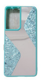 Husa silicon oglinda si sclipici ( glitter) Samsung Galaxy S21 Ultra , Verde, Alt model telefon Samsung