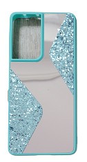 Husa silicon oglinda si sclipici ( glitter) Samsung Galaxy S21 Ultra , Verde foto
