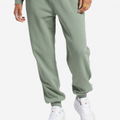 Reebok Classic pantaloni de bumbac Classic AE Archive Fit culoarea verde, uni IC0194-green