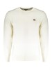 Pulover bărbați cu decolteu la baza g&acirc;tului, cu logo, Regular Fit, Alb, 2XL, 3XL