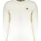 Pulover bărbați cu decolteu la baza g&acirc;tului, cu logo, Regular Fit, Alb, 2XL