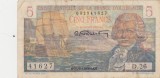 Caisse Centrale de la France D&#039;Outre Mer FRANTA 5 FRANCS Bougainville ND(1947) F