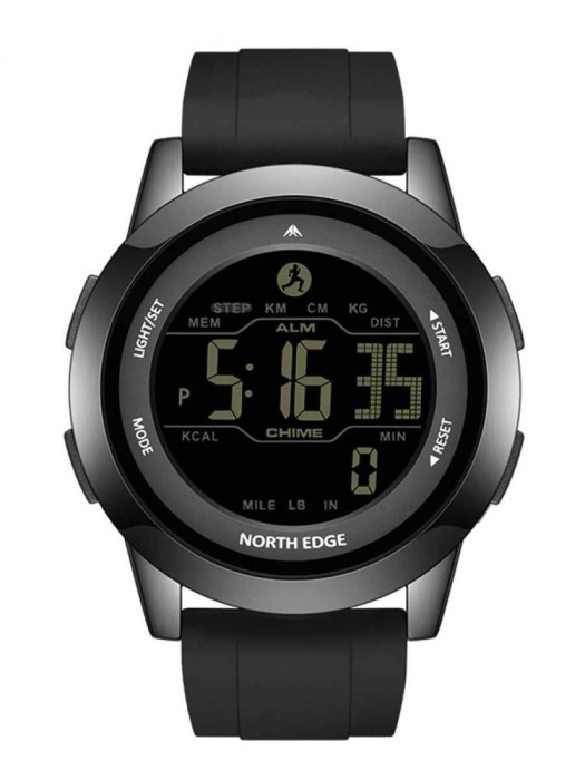NORTH EDGE APOLLO , Ceas sport digital rezistent 50M, ecran FSTN, cronometru, alarme multiple, fus orar dublu, curea silicon usoara