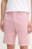 Pepe Jeans pantaloni scurți REGULAR CHINO SHORT bărbați, culoarea roz, PM801181