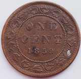 Cumpara ieftin 2543 Canada 1 cent 1859 Victoria km 1, America de Nord