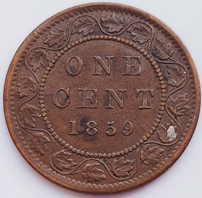 2543 Canada 1 cent 1859 Victoria km 1