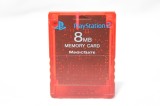 Card memorie Sony Playstation 2 PS2 8MB rosu transparent red clear original
