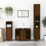 Dulap pentru baie, stejar maro, 80x33x60 cm, lemn compozit GartenMobel Dekor, vidaXL