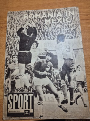revista sport noiembrie 1969 - echipa nationala a romaniei s-a calificat la campionatul mondial din mexic , 1-1 cu grecia foto