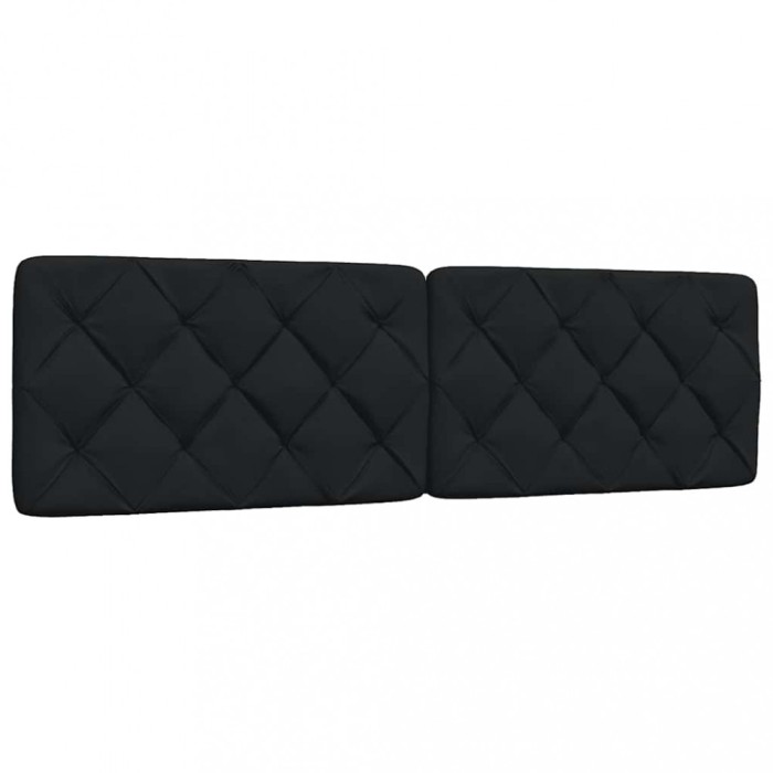 Gossi perna pentru tablie de pat, negru, 180 cm, material textil