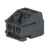 Regletă de conexiuni deconectabilă 5mm, 2 piste, unghi 90&deg; pentru instalații electrice