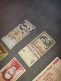 Colectie lot 12 bancnote tari diverse