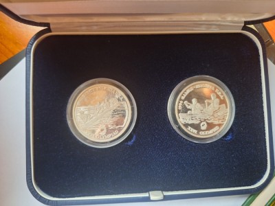 Set 2 monede Atlanta 1996 - argint foto