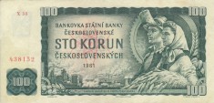 CEHOSLOVACIA 100 korun 1961 VF+!!!