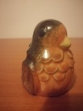 Figurina de colectie forma Pasare ceramica vintage Willy Fischer Ego Stengods anii 60 Suedia 9 cm