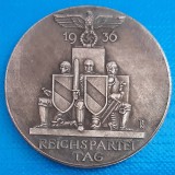 Moneda 1936 Reichsparteitag N&uuml;rnberg Cavaler 40mm Replica
