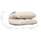 Scaun de podea pliabil, crem, material textil - 9