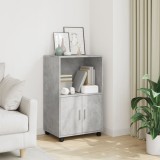 VidaXL Dulap cu roți, gri beton, 55x40x91 cm, lemn prelucrat