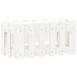 Jardiniera gradina design gard, alb, 60x30x30 cm lemn masiv pin