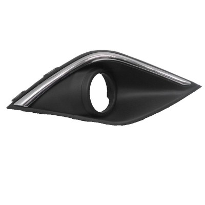 Grila bara fata Mitsubishi Outlander, 05.2015-, parte montare partea stanga, cu ornament cromat, cu gaura proiector, 52X227-1, Aftermarket foto