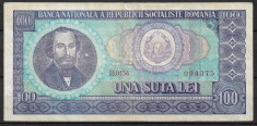 Romania - 100 lei (una suta lei) - 1966 (B0010) - starea care se vede foto