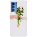 Husa compatibila cu Motorola G51 model Flower bouquet gift, Silicon, TPU, Viceversa, Transparent, Carcasa