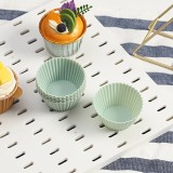 Mini forma de copt din silicon pentru briose,diverse culori,6 bucati set, 6.5x3 cm