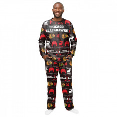 Chicago Blackhawks pijamale de bărbați ugly holiday pajamas nhl - XL